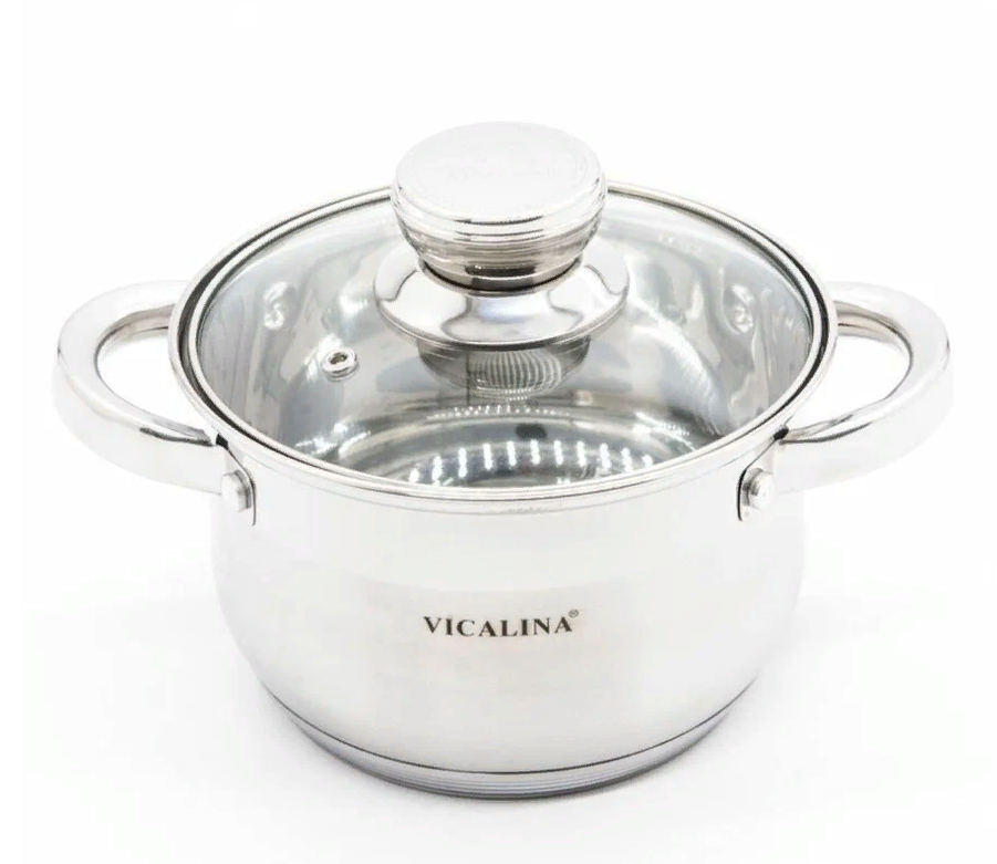 Кастрюля из нержавеющей стали 8,5л. 26см - VICALINA VL-7016