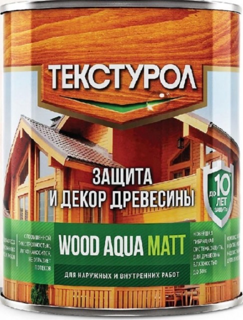 

Текстурол WOOD AQUA MATT деревозащитное средство на водной основе Бесцветный 0,8л, Прозрачный