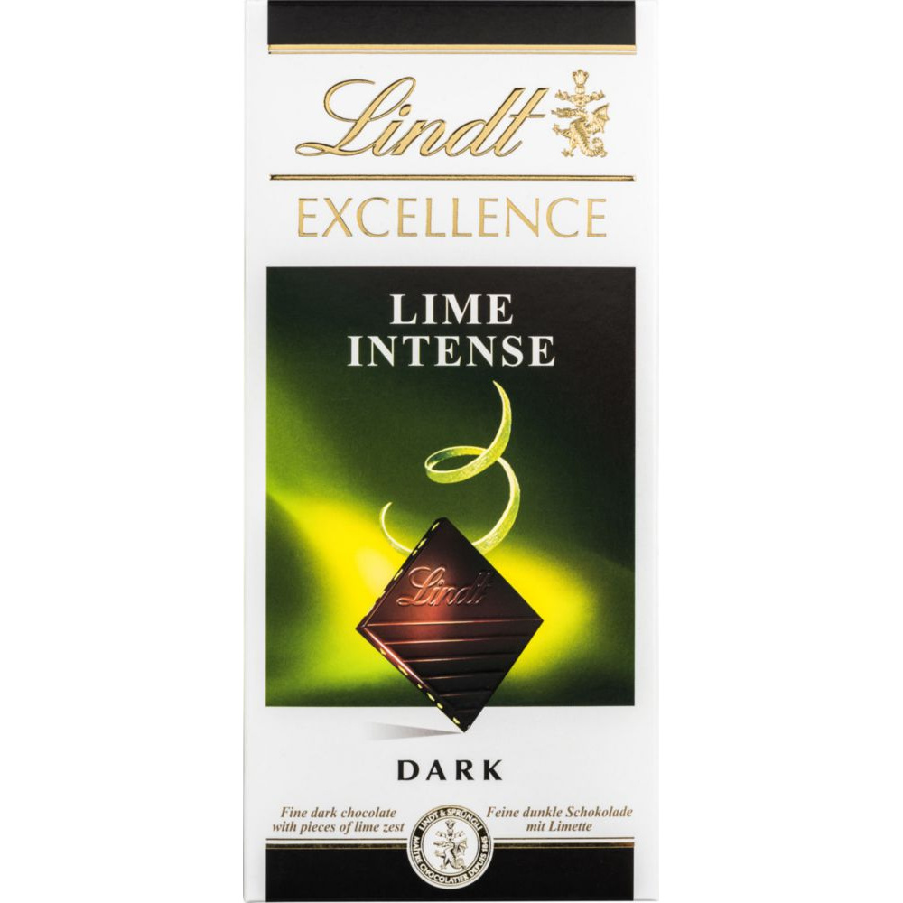 фото Шоколад темный lindt excellence лайм 100 г