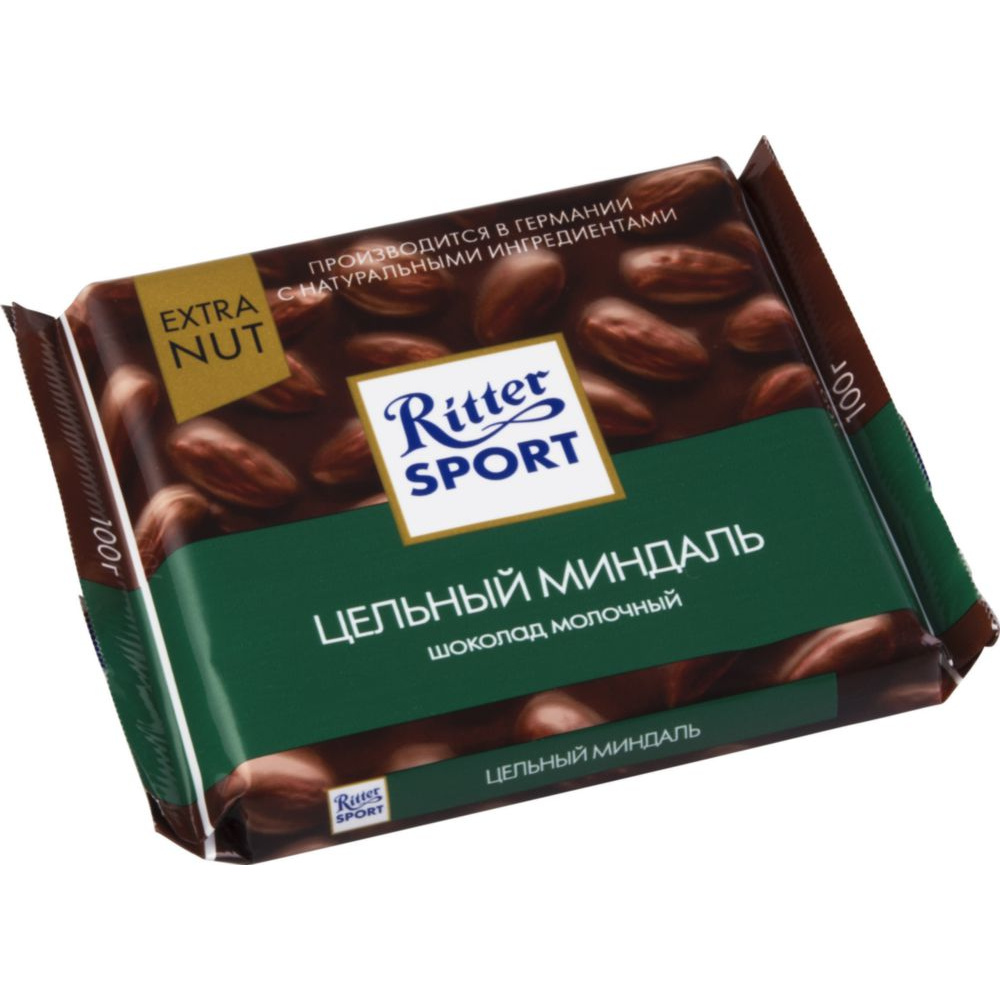 фото Шоколад молочный ritter sport extra nut цельный миндаль 100 г