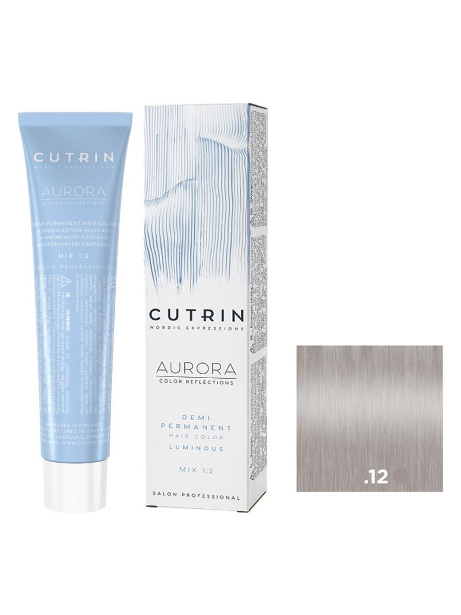 Крем-краситель AURORA DEMI PERMANENT LUMINOUS CUTRIN .12 ледяной щербет 60 мл