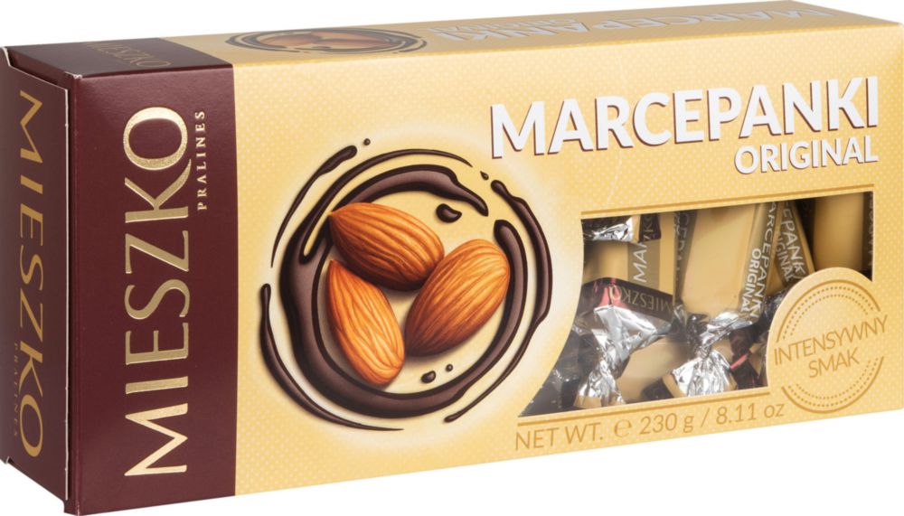 Конфеты шоколадные Mieszko с начинкой марципан 230 г