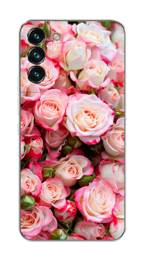 

Чехол на Samsung Galaxy S22 Plus "Много роз", Розовый, 2103950-2