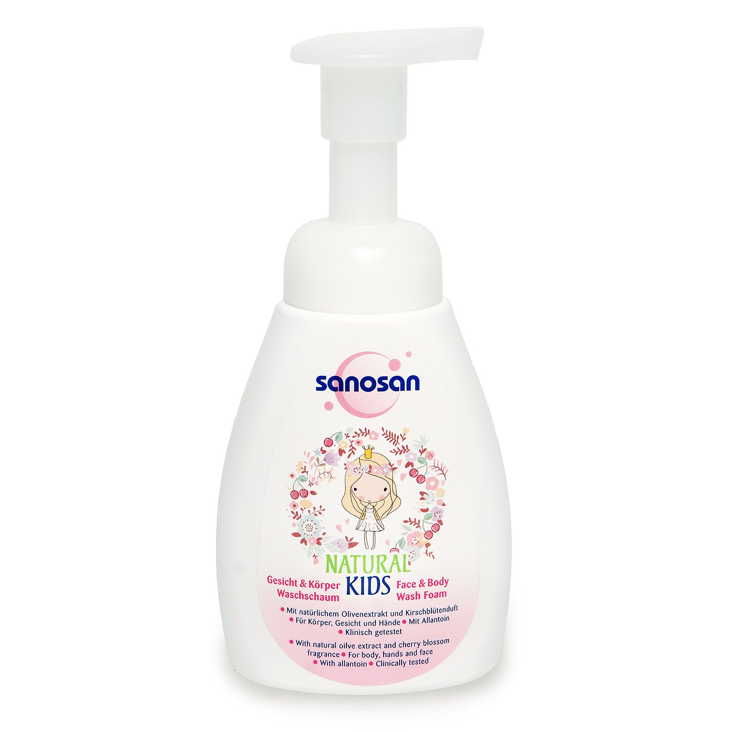 

Пенка Sanosan Natural Kids для лица и тела, для девочек 250 мл, Natural Kids