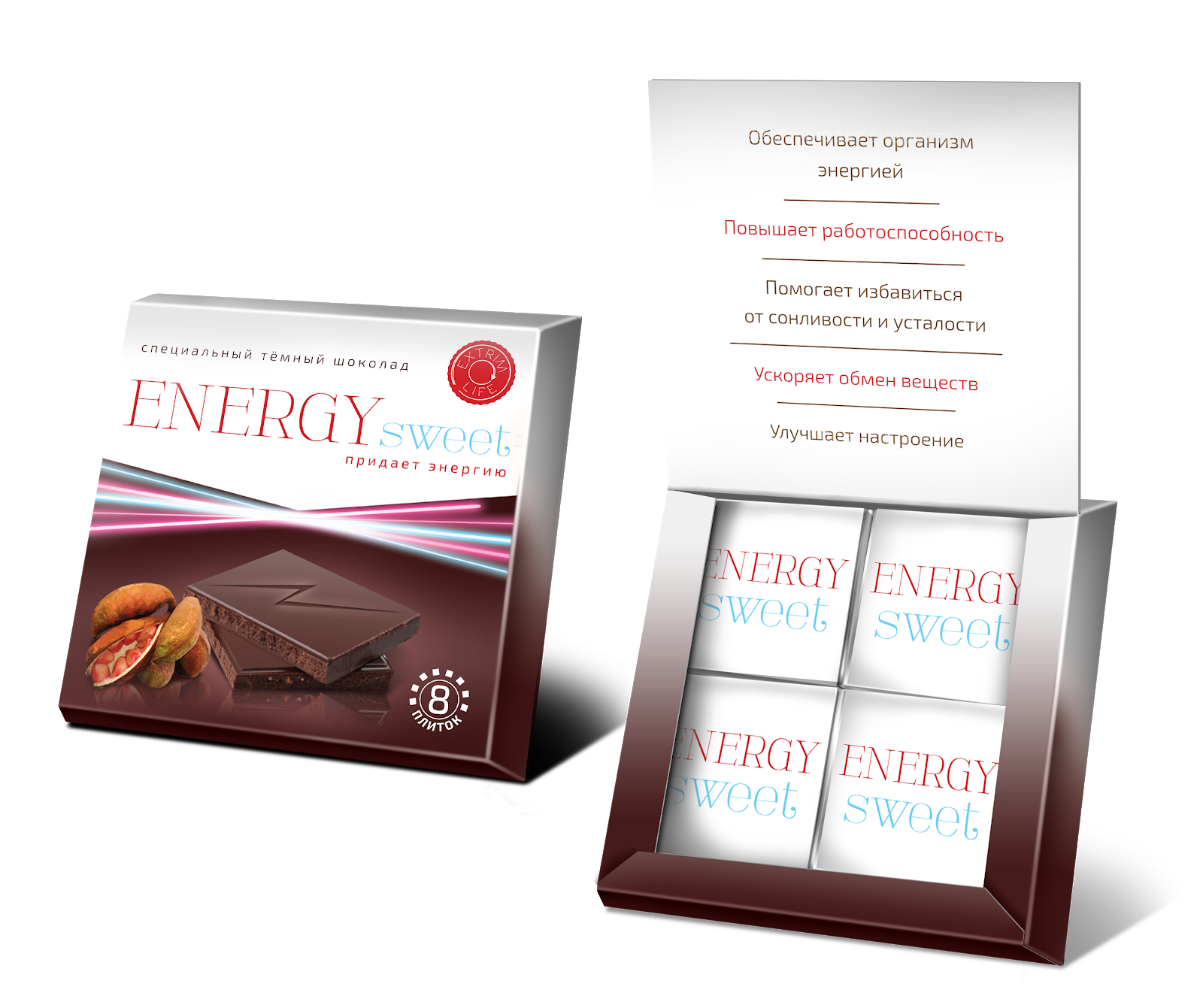 

Шоколад темный iMix ENERGYsweet 40 г, ENERGYsweet