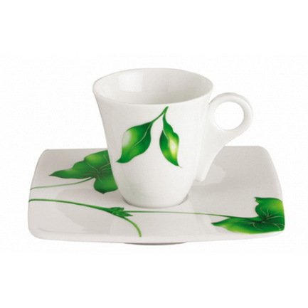 фото Guy degrenne чашка vegetal с блюдцем для кофе (moka cup) 140227