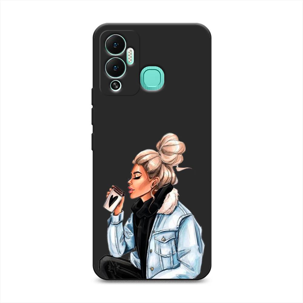 

Чехол Awog 3101752-1 для Infinix Hot 12 Play "Cute girl", Бежевый;черный;голубой, 3101752-1