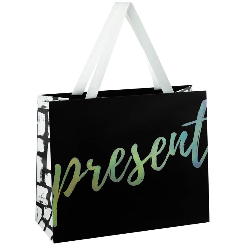 

Пакет подарочный Meshu 322546, "Present black", 32x26x12см, 12 штук