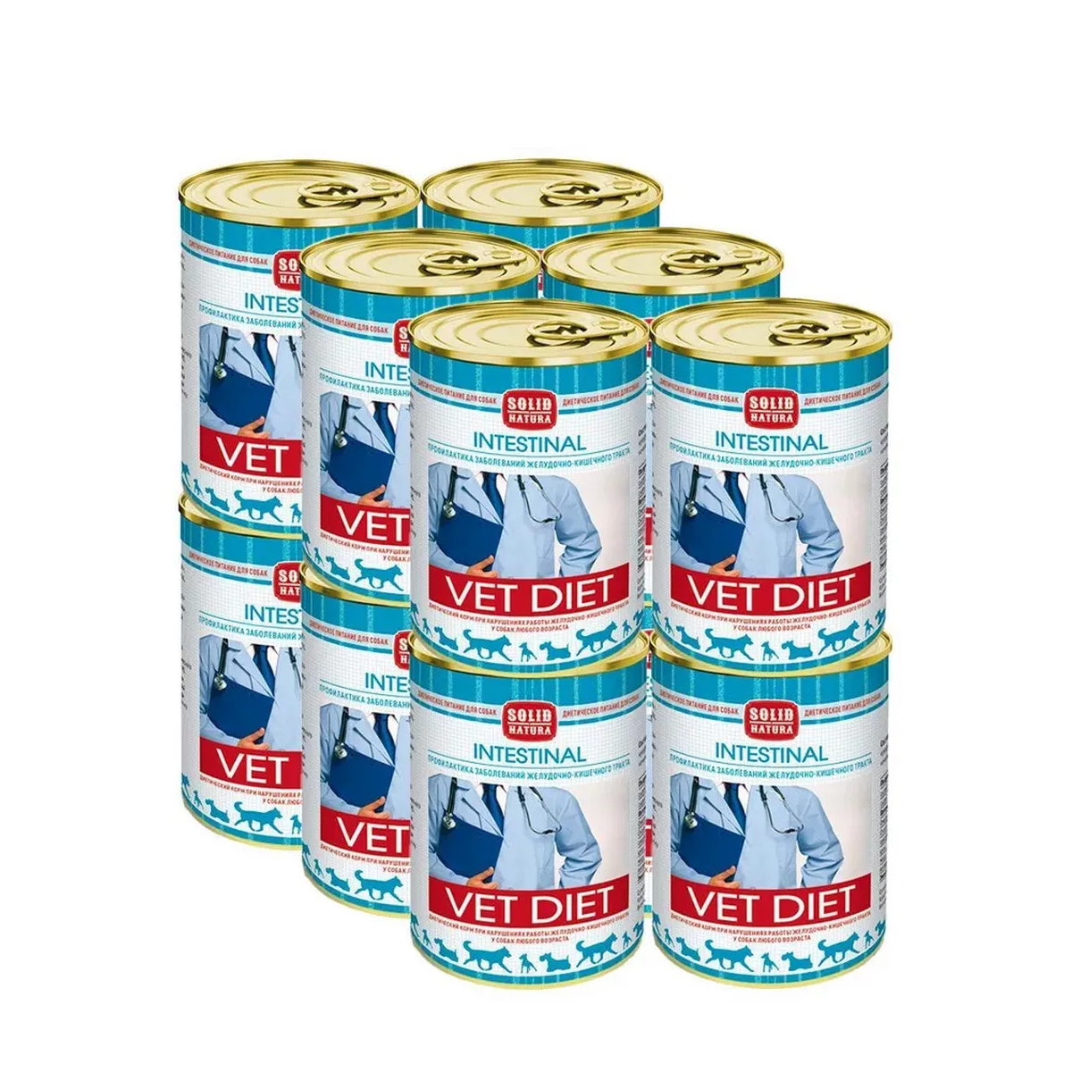 

Влажный корм для собак Solid Natura Vet Intestinal, 12шт по 340г