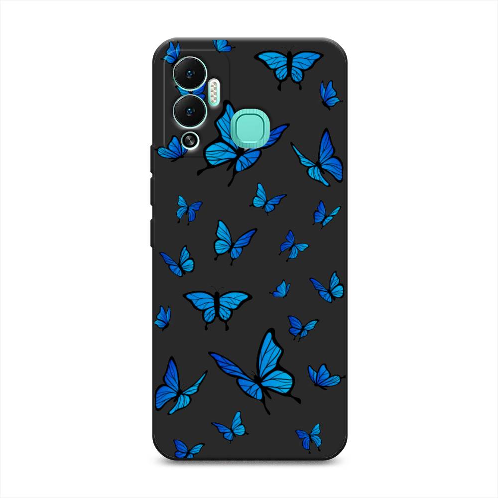 

Чехол Awog 3101752-1 для Infinix Hot 12 Play "Синие бабочки", Синий;белый, 3101752-1