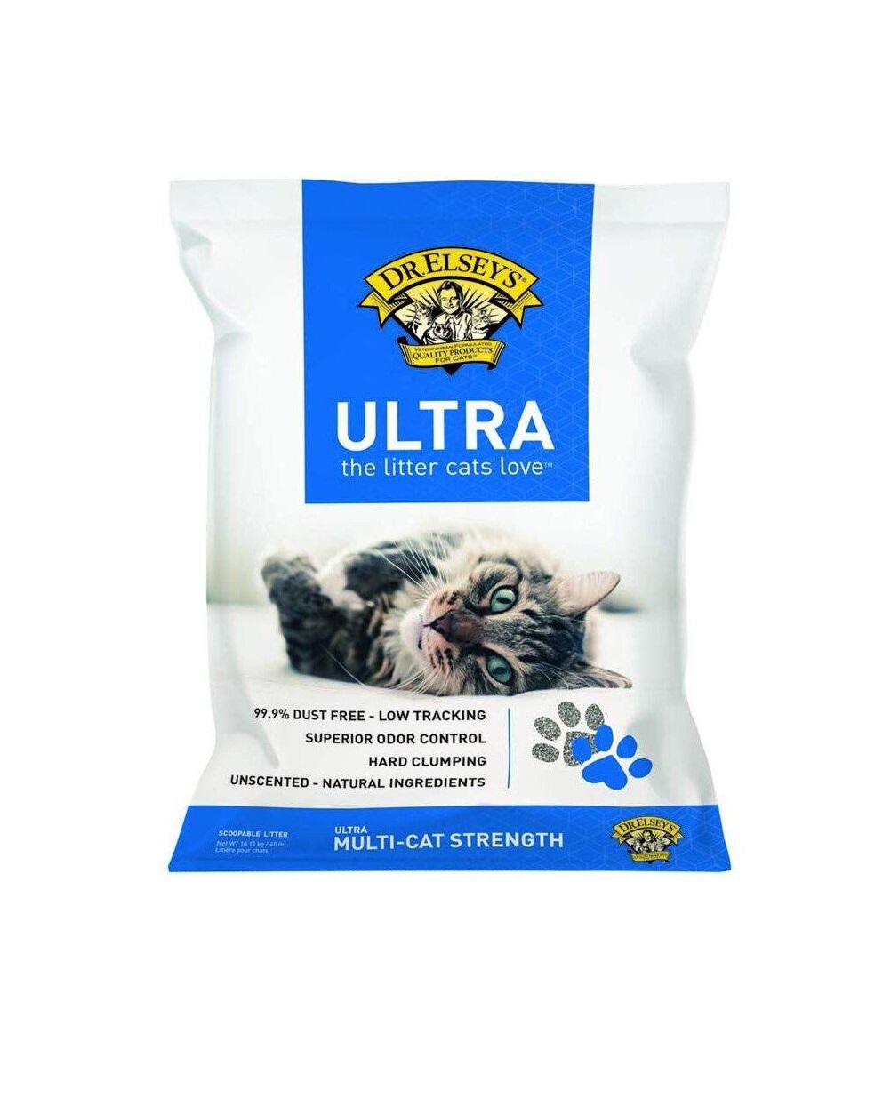 

Комкующийся наполнитель для кошек Dr. Elsey's Ultra бентонитовый, 8.2 кг, 18 л, Ultra