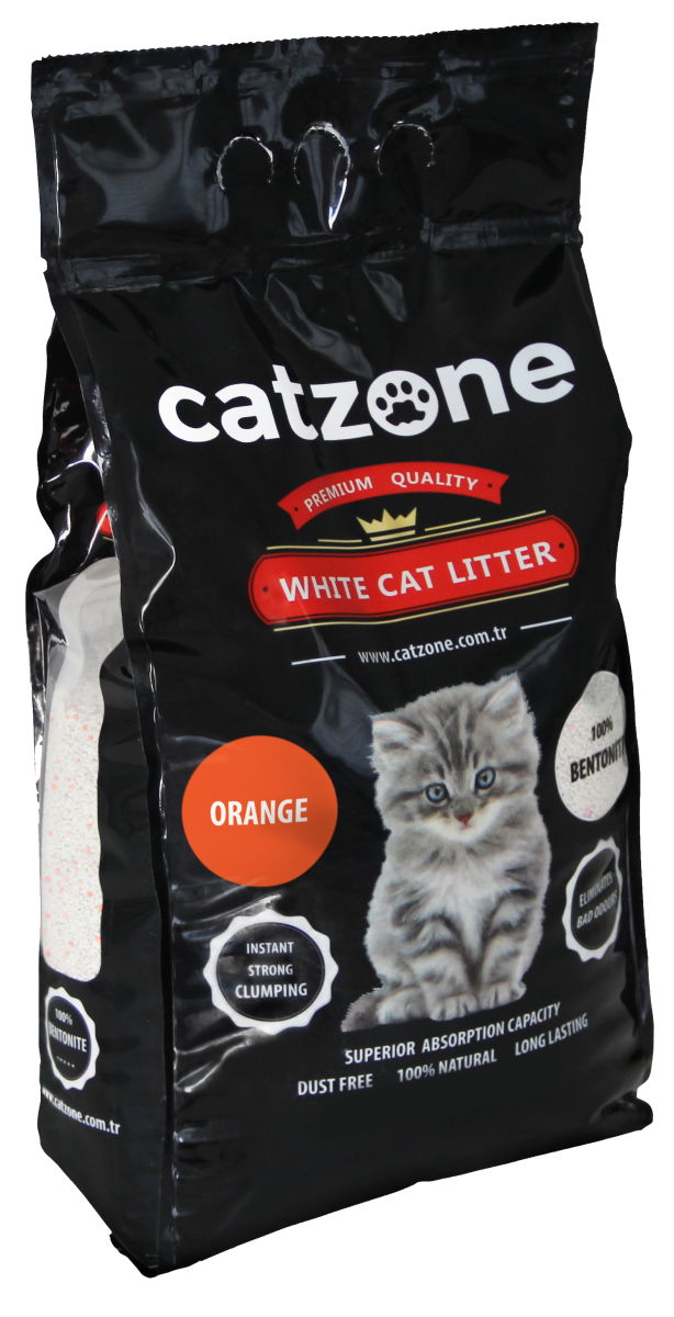 Комкующийся наполнитель для кошек Catzone Orange бентонитовый, апельсин, 5 кг, 6 л