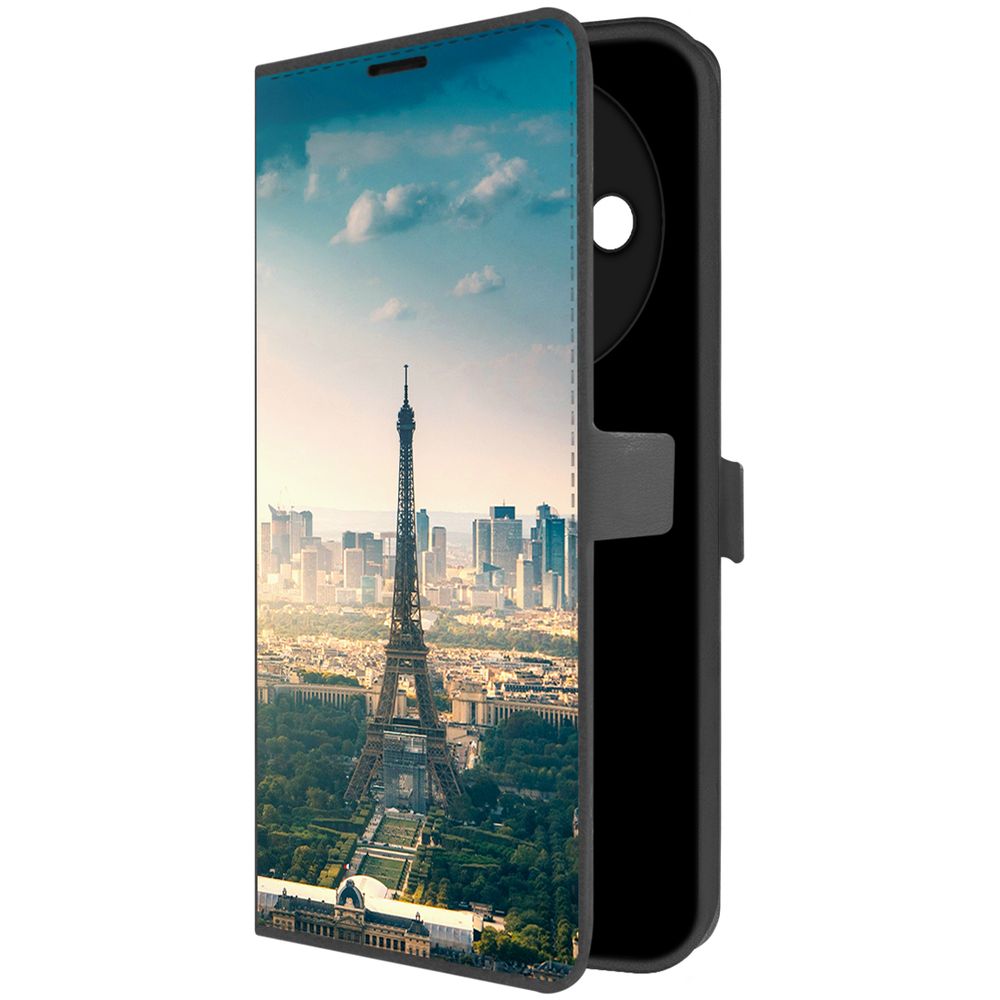 

Чехол-книжка Krutoff Eco Book для Xiaomi Redmi A3x Франция, Эйфелева Башня (черный)