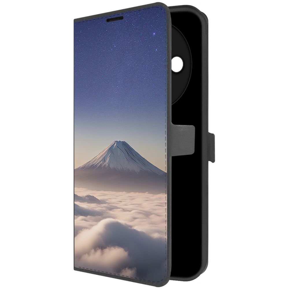 

Чехол-книжка Krutoff Eco Book для Xiaomi Redmi A3x Япония, Фудзияма (черный)