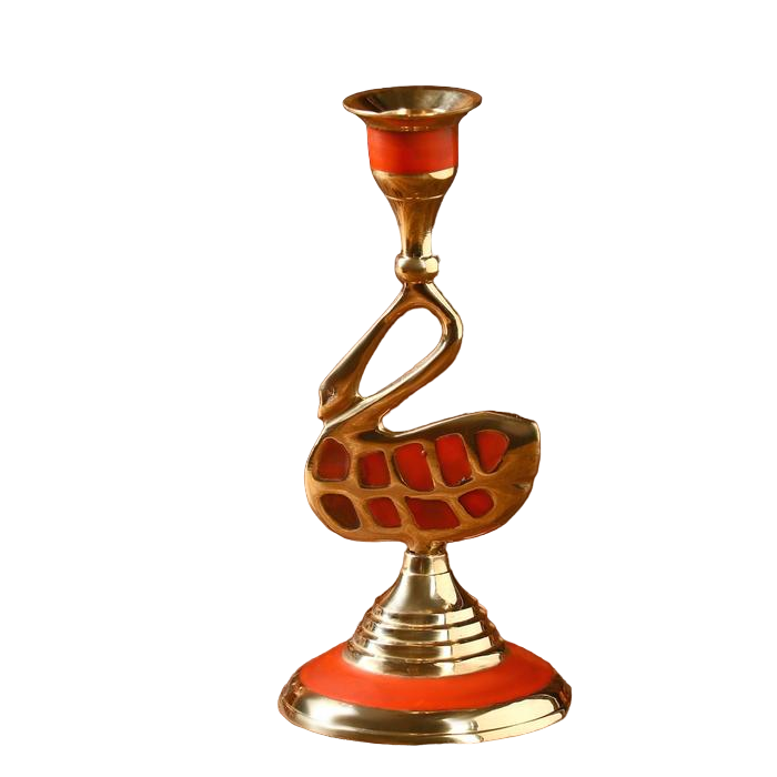 

Подсвечник "Лебедь"латунь 7,5х7,5х16,5 см