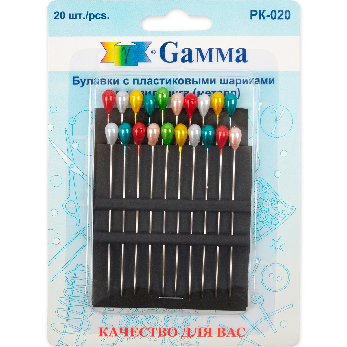 

Gamma 60 мм, сталь, 20 шт, в блистере, острые, 60 мм, сталь, 20 шт, в блистере, острые