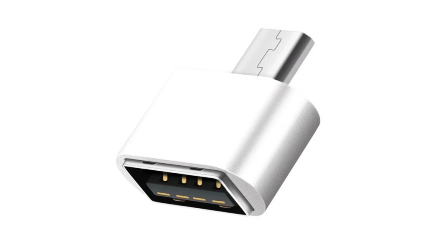 

Переходник Micro USB - USB, Серебристый