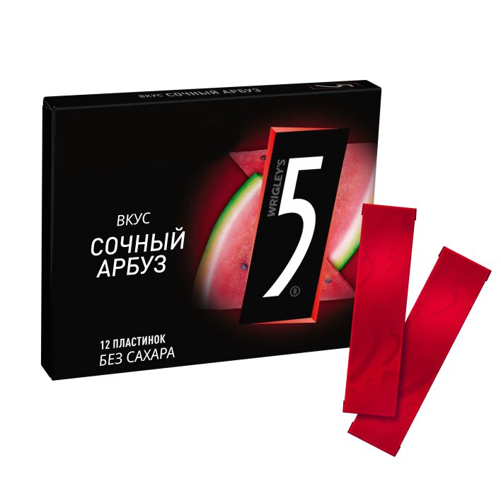 Жевательная резинка Five сyclone сочный арбуз 31.2 г