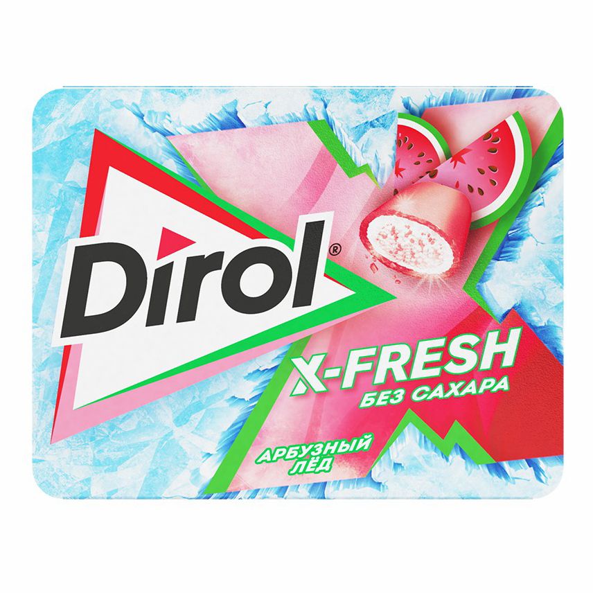 Жевательная резинка Dirol x-fresh арбузный лед 16 г