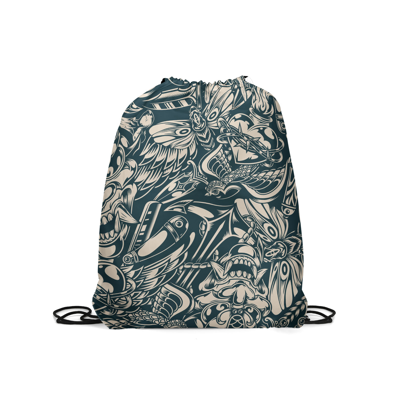 

Мешок для обуви унисекс Gorolla DrawstringBackpack 083 зеленый с белым, 42х35 см, Зеленый;бежевый, DrawstringBackpack 083