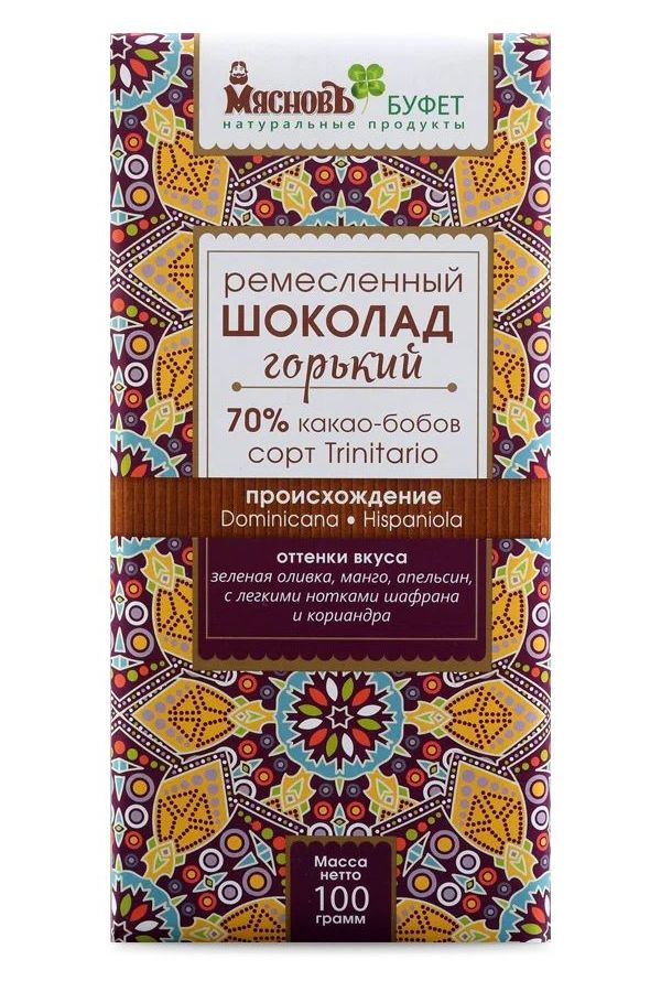 

Шоколад МясновЪ БУФЕТ горький 70% Доминикана Испаньола
