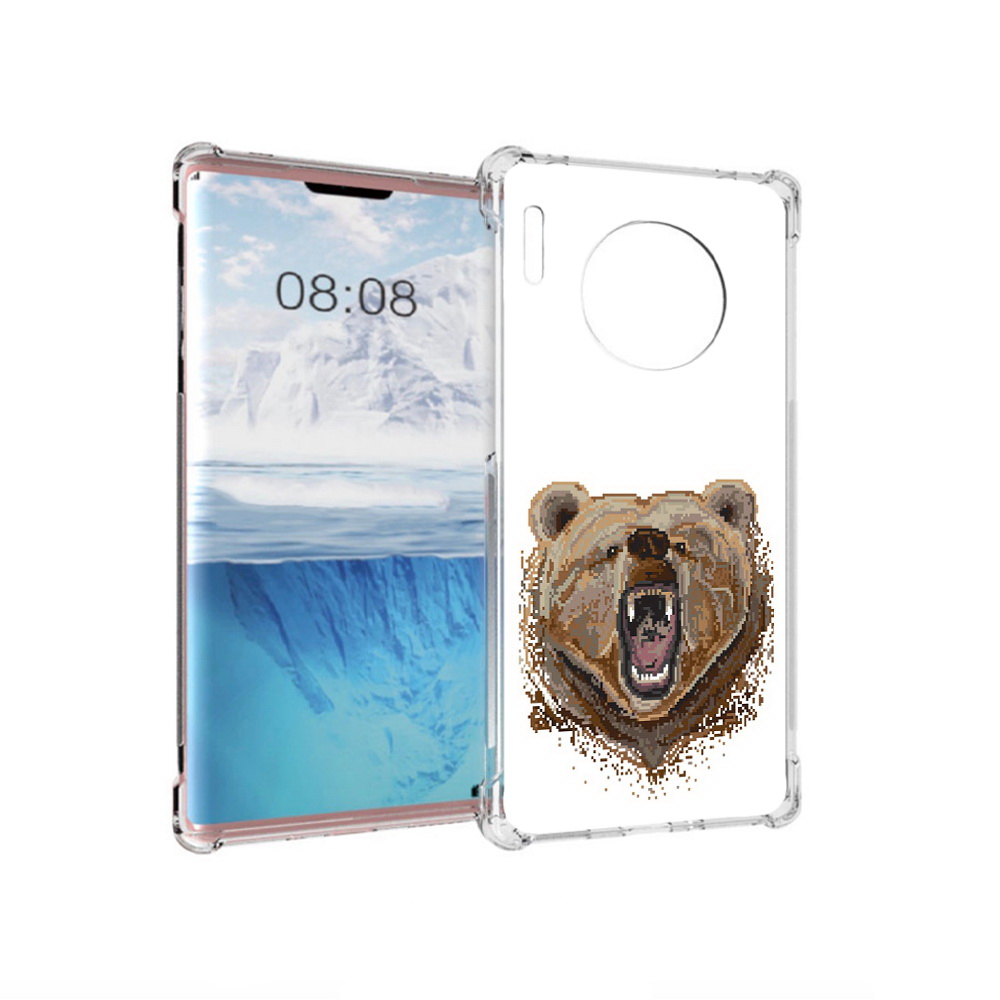 Чехол MyPads Tocco для Huawei Mate 30 Pro пиксельный медведь