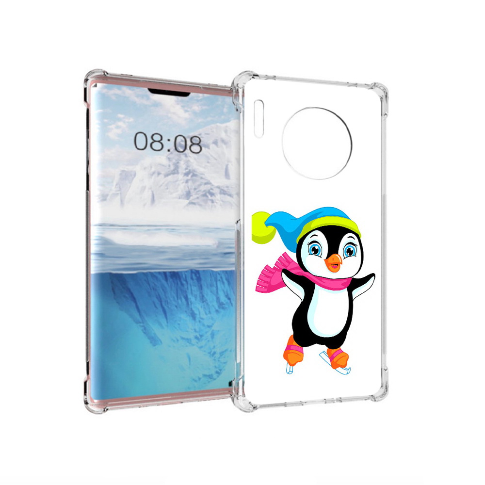 

Чехол MyPads Tocco для Huawei Mate 30 Pro пингвин на коньках, Прозрачный, Tocco