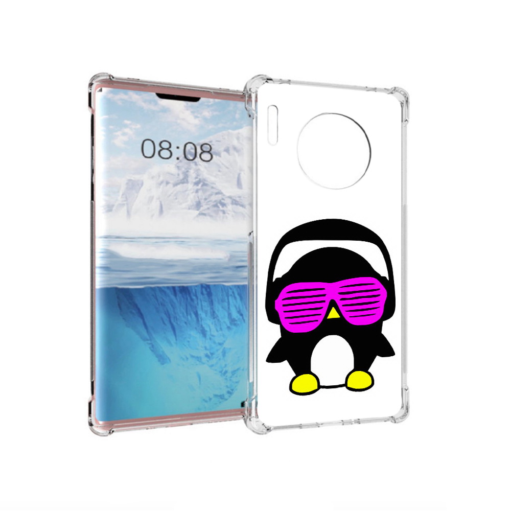 

Чехол MyPads Tocco для Huawei Mate 30 Pro пингвин, Прозрачный, Tocco