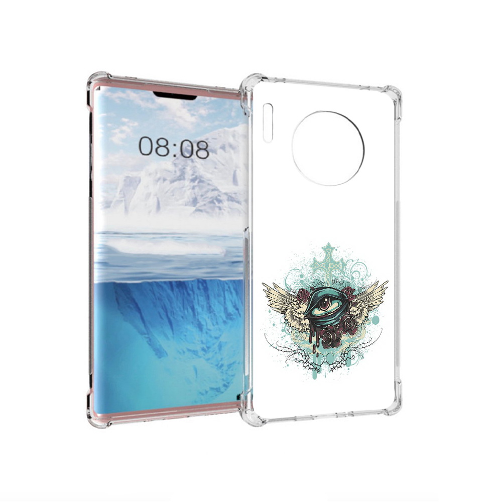 

Чехол MyPads Tocco для Huawei Mate 30 Pro плачущий глаз с крыльями, Прозрачный, Tocco