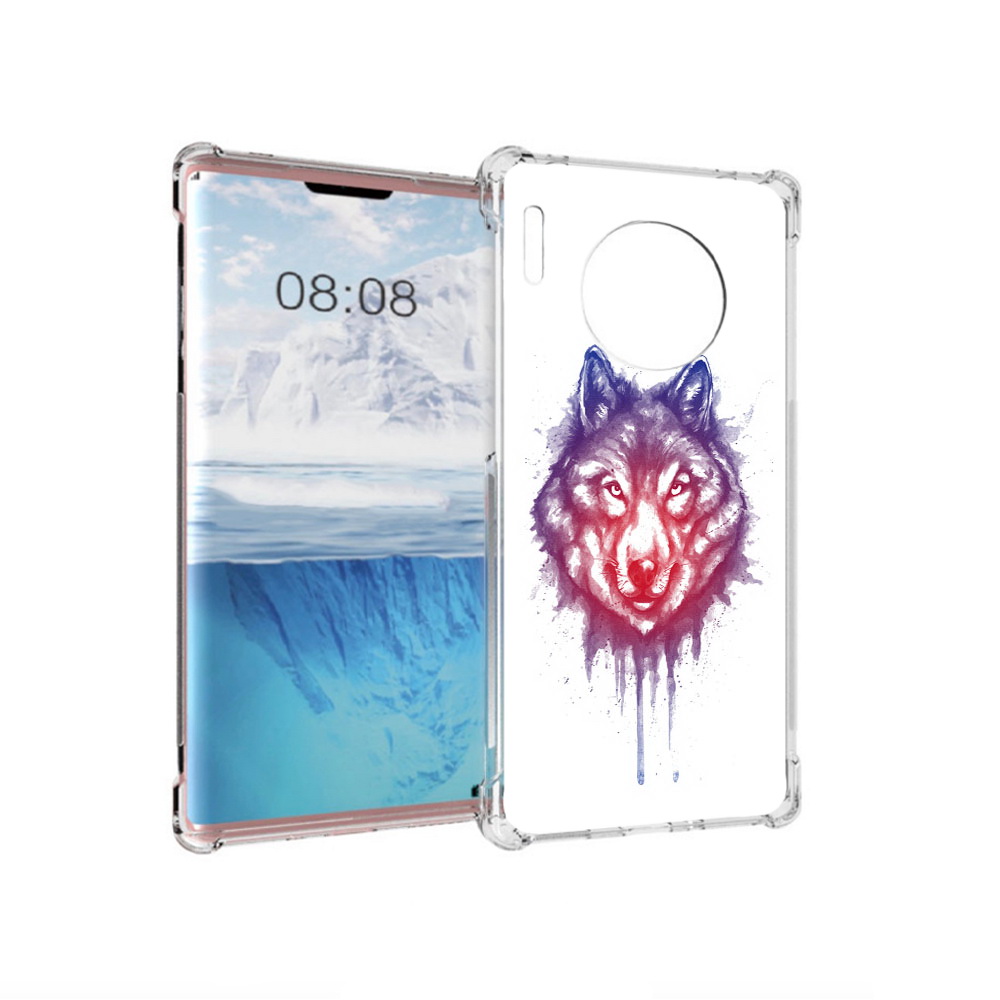 

Чехол MyPads Tocco для Huawei Mate 30 Pro пушистый волк, Прозрачный, Tocco