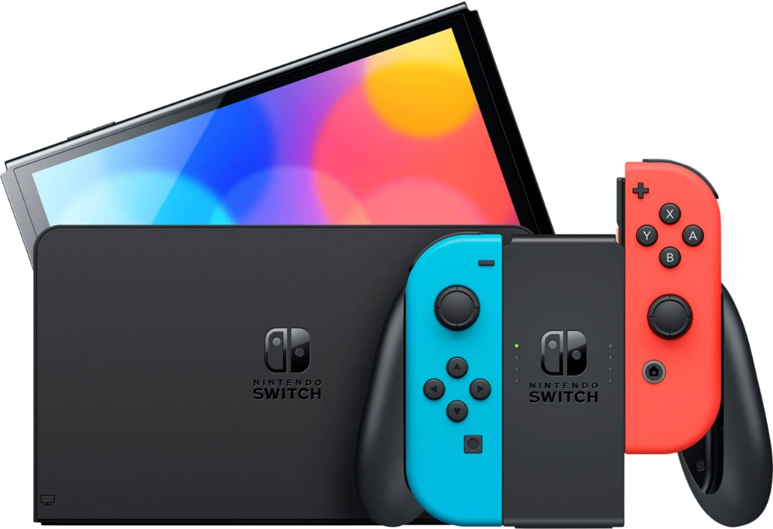 

Игровая приставка Nintendo Switch OLED 64 ГБ Неоновый синий/Неоновый красный, Nintendo Switch OLED 64 ГБ