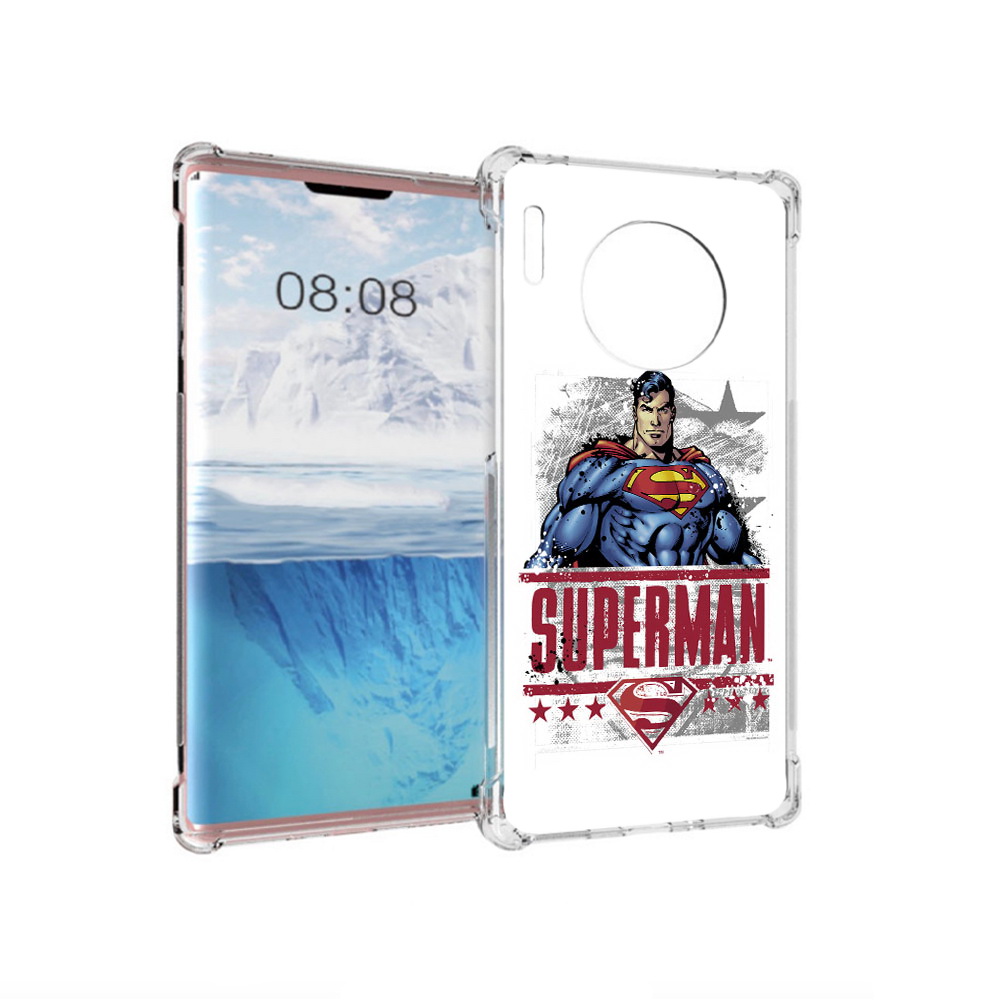 

Чехол MyPads Tocco для Huawei Mate 30 Pro рисунок супермен, Прозрачный, Tocco