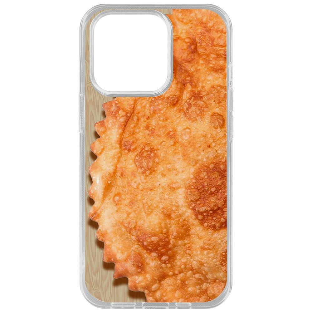 

Чехол-накладка Krutoff Clear Case Чебурек для iPhone 14 Pro, Прозрачный