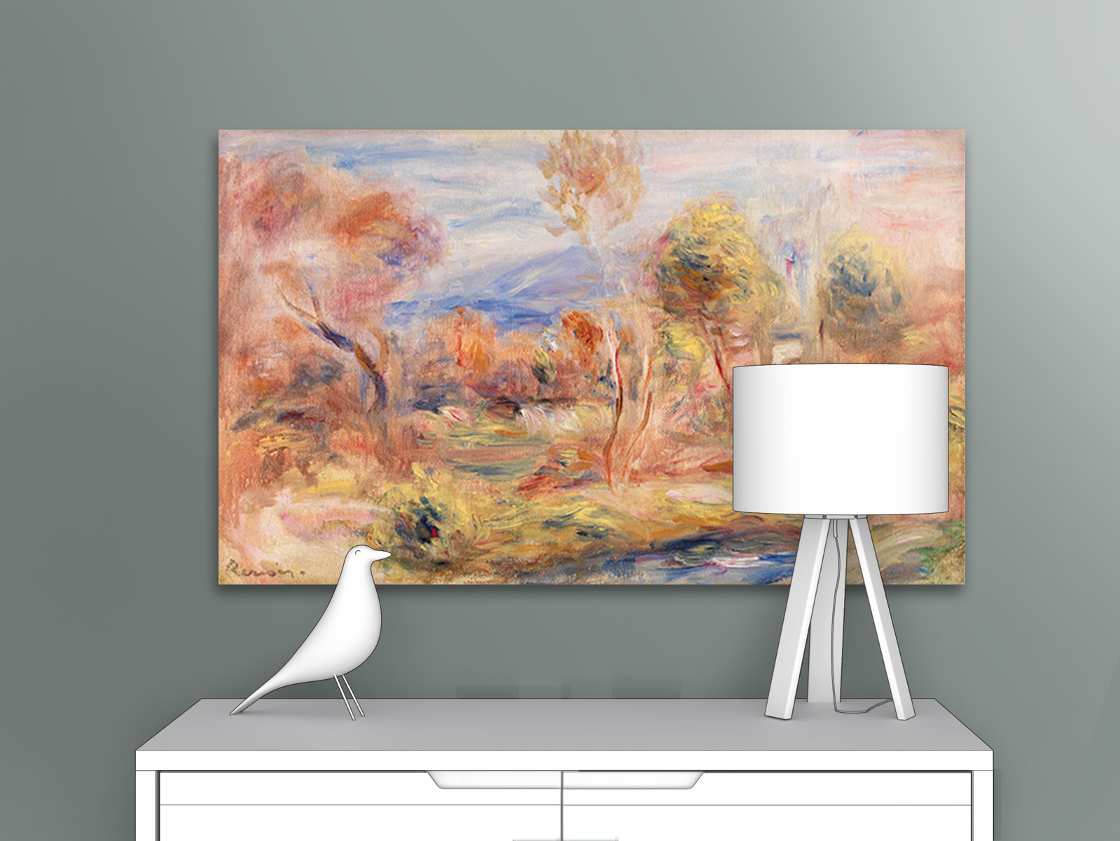 

Картина на холсте репродукция Огюста Ренуара "Поляна" 35х21 см, Поляна