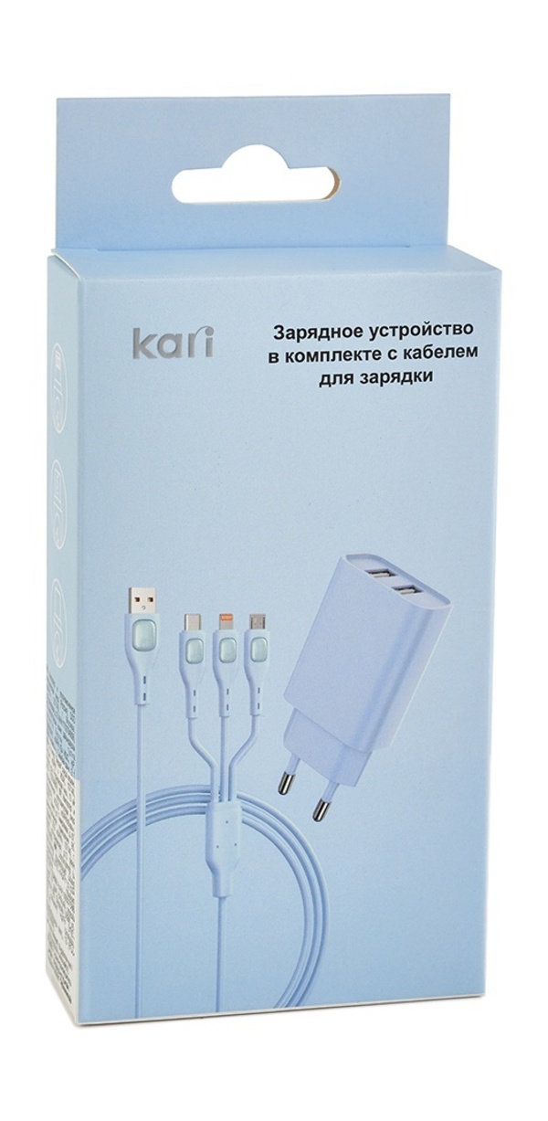 Сетевое зарядное устройство в комплекте с кабелем для зарядки CCS01-BL 799₽