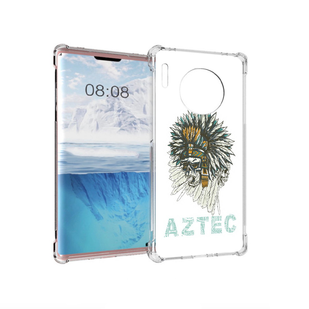 

Чехол MyPads Tocco для Huawei Mate 30 Pro скелет индеец, Прозрачный, Tocco