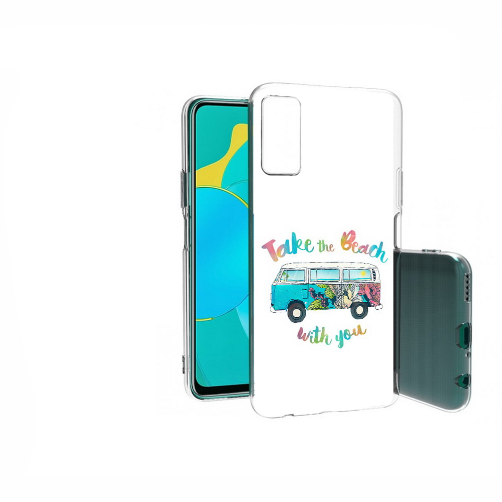 

Чехол MyPads Tocco для Huawei Honor 30S Хиппи автобус, Прозрачный, Tocco