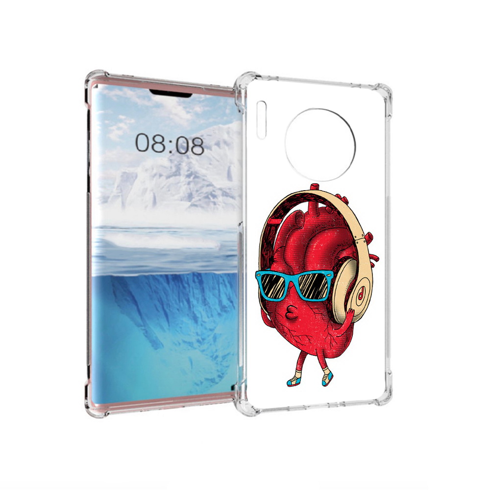 

Чехол MyPads Tocco для Huawei Mate 30 Pro слушай сердце, Прозрачный, Tocco
