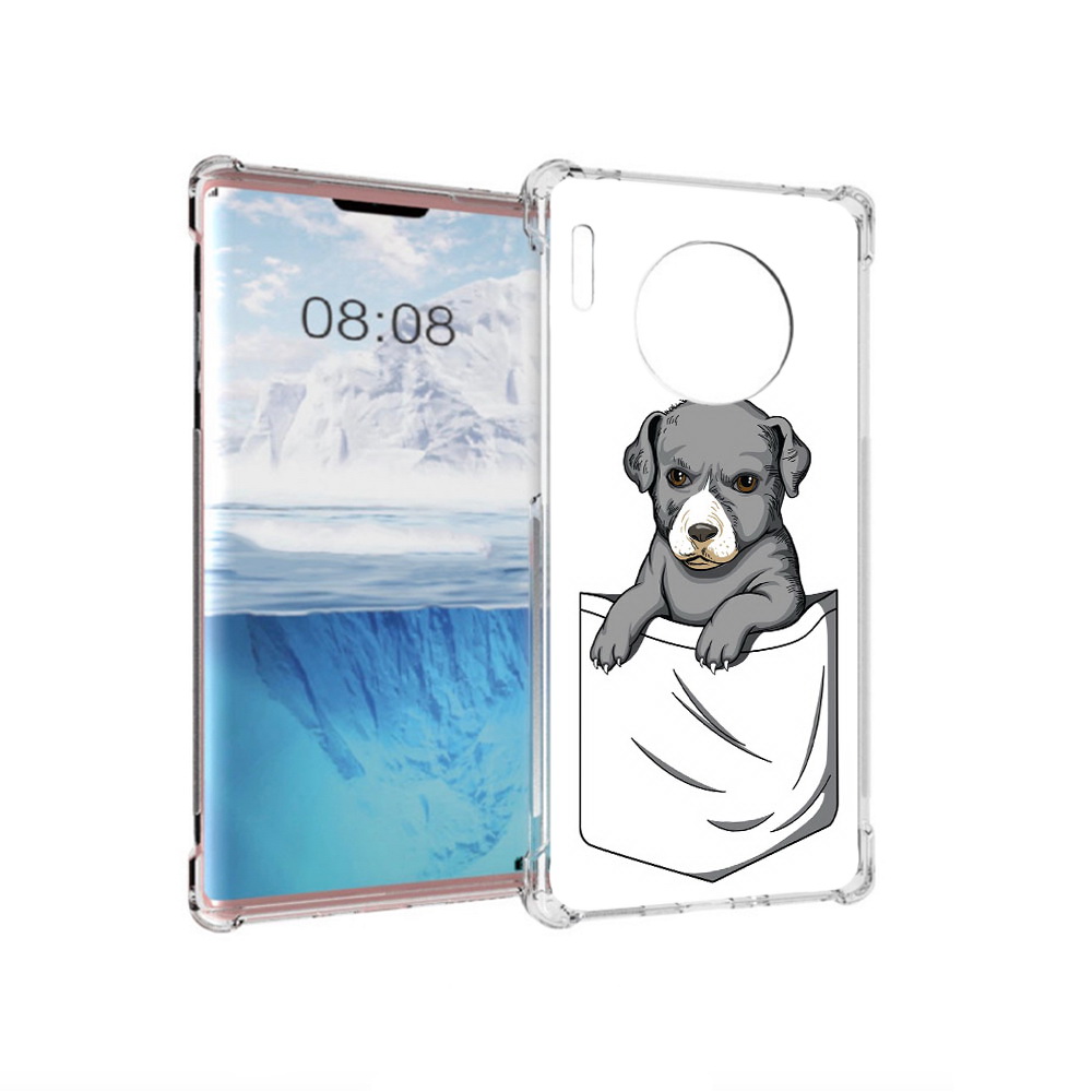 

Чехол MyPads Tocco для Huawei Mate 30 Pro собачка в кармане, Прозрачный, Tocco
