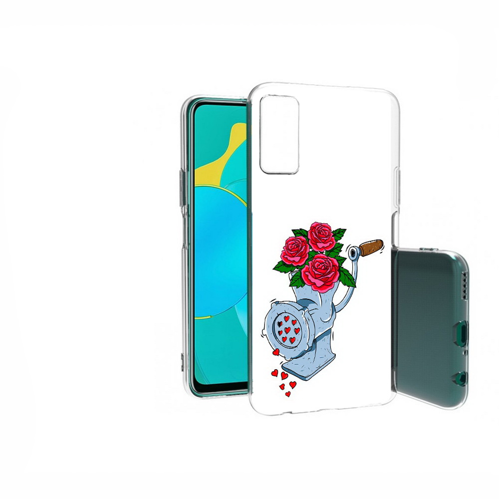 Чехол MyPads Tocco для Huawei Honor 30S Цветочные сердца