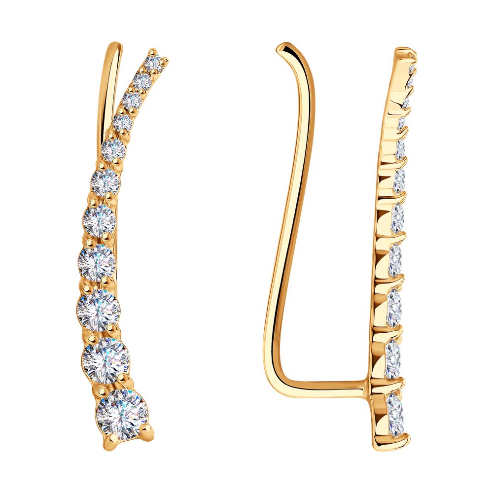 

Серьги из красного золота Diamant 31-120-02548-1, фианит, 31-120-02548-1