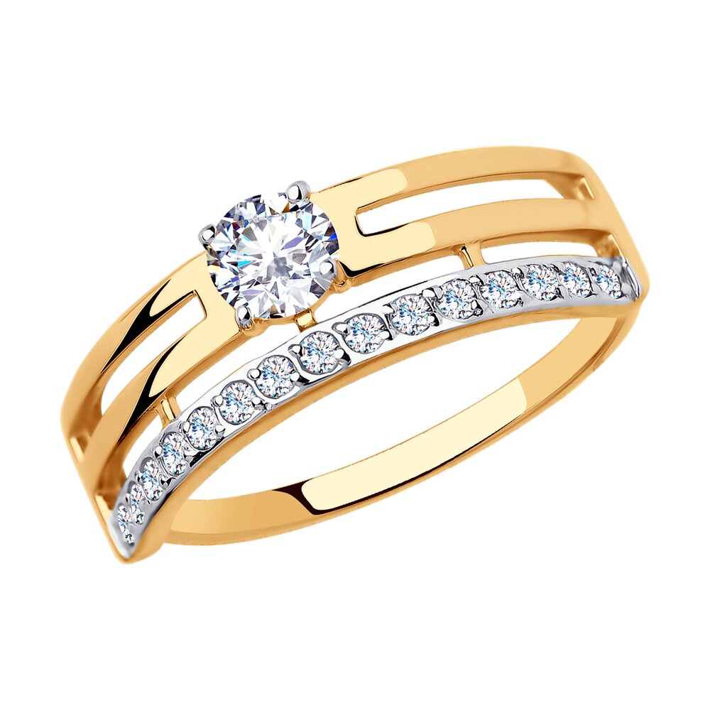 

Кольцо из золота р.  Diamant 31-110-00305-1, фианит, 31-110-00305-1
