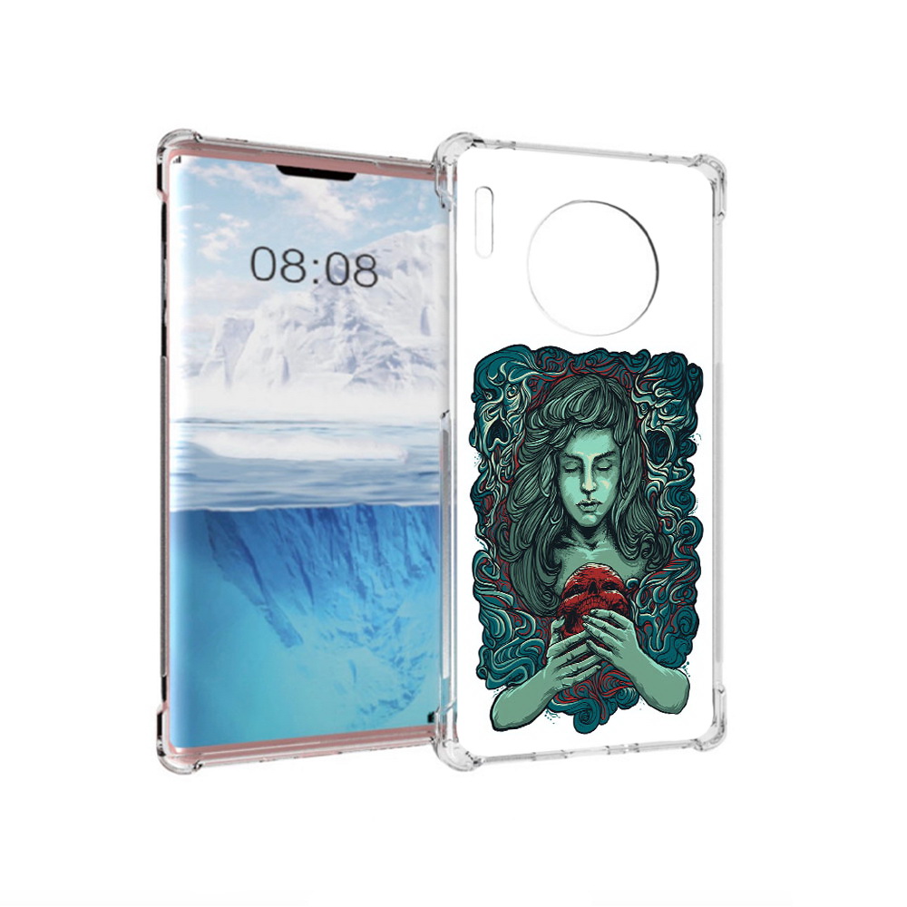 

Чехол MyPads Tocco для Huawei Mate 30 Pro спящая девушка, Прозрачный, Tocco