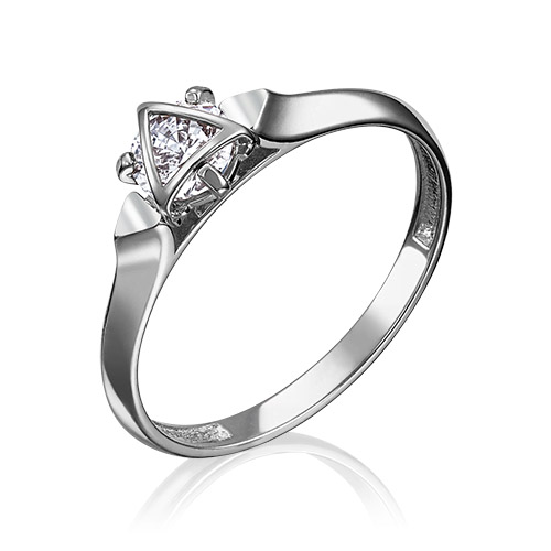 

Кольцо из белого золота с фианитом р. 16,5 PLATINA jewelry 01-5104-00-501-1120-38, 01-5104-00-501-1120-38