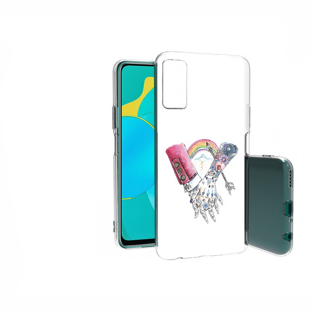 

Чехол MyPads Tocco для Huawei Honor 30S абстракция руки в татуировках, Прозрачный, Tocco