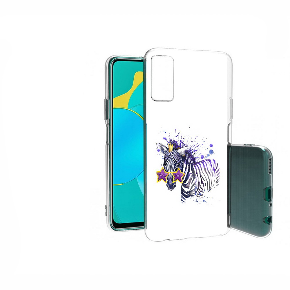 Чехол MyPads Tocco для Huawei Honor 30S акварельная зебра