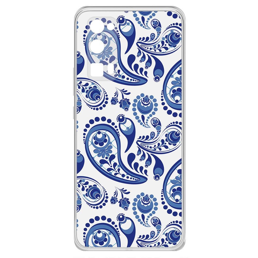 

Чехол-накладка Krutoff Clear Case Гжель для Honor 30 Pro +