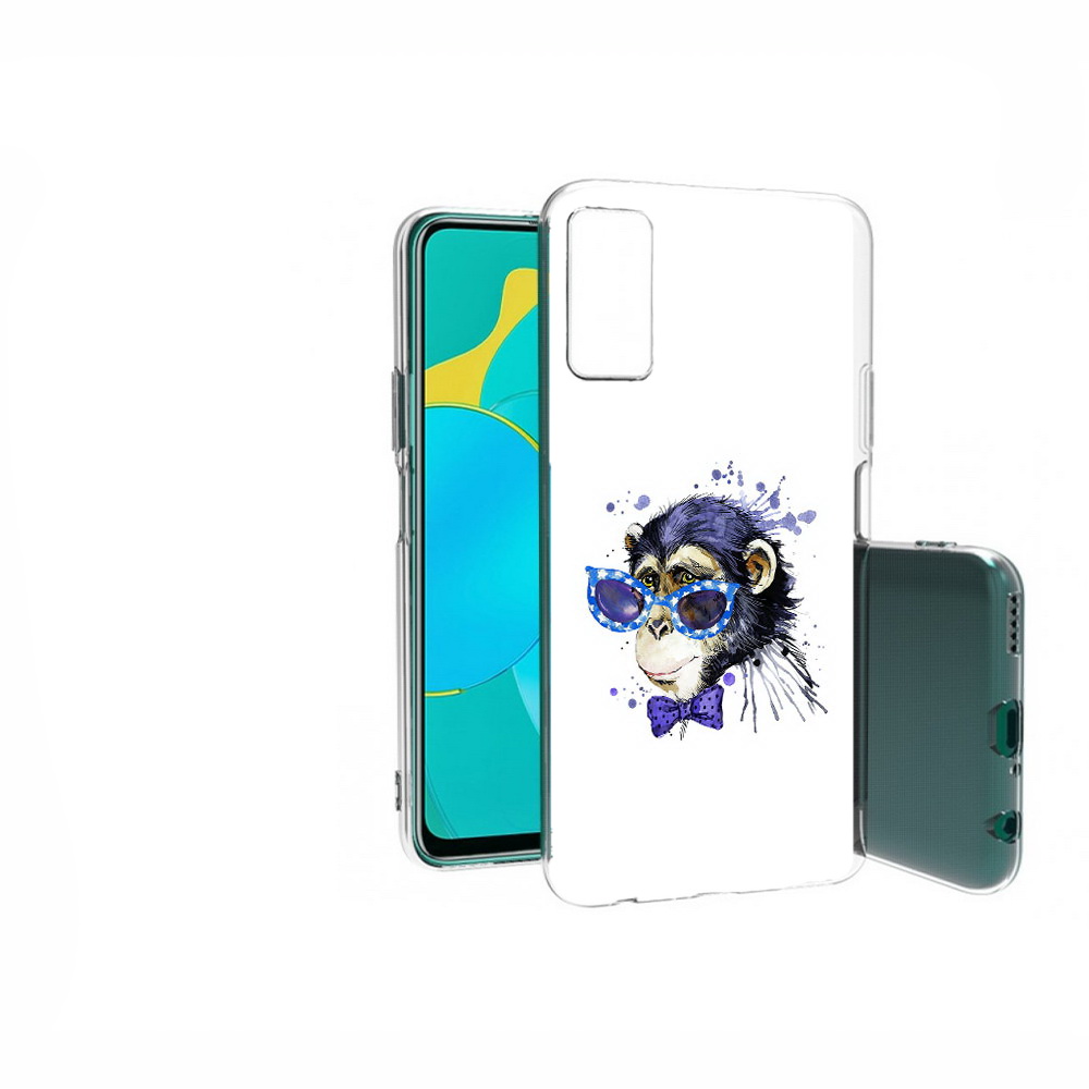 

Чехол MyPads Tocco для Huawei Honor 30S акварельная обезьяна, Прозрачный, Tocco