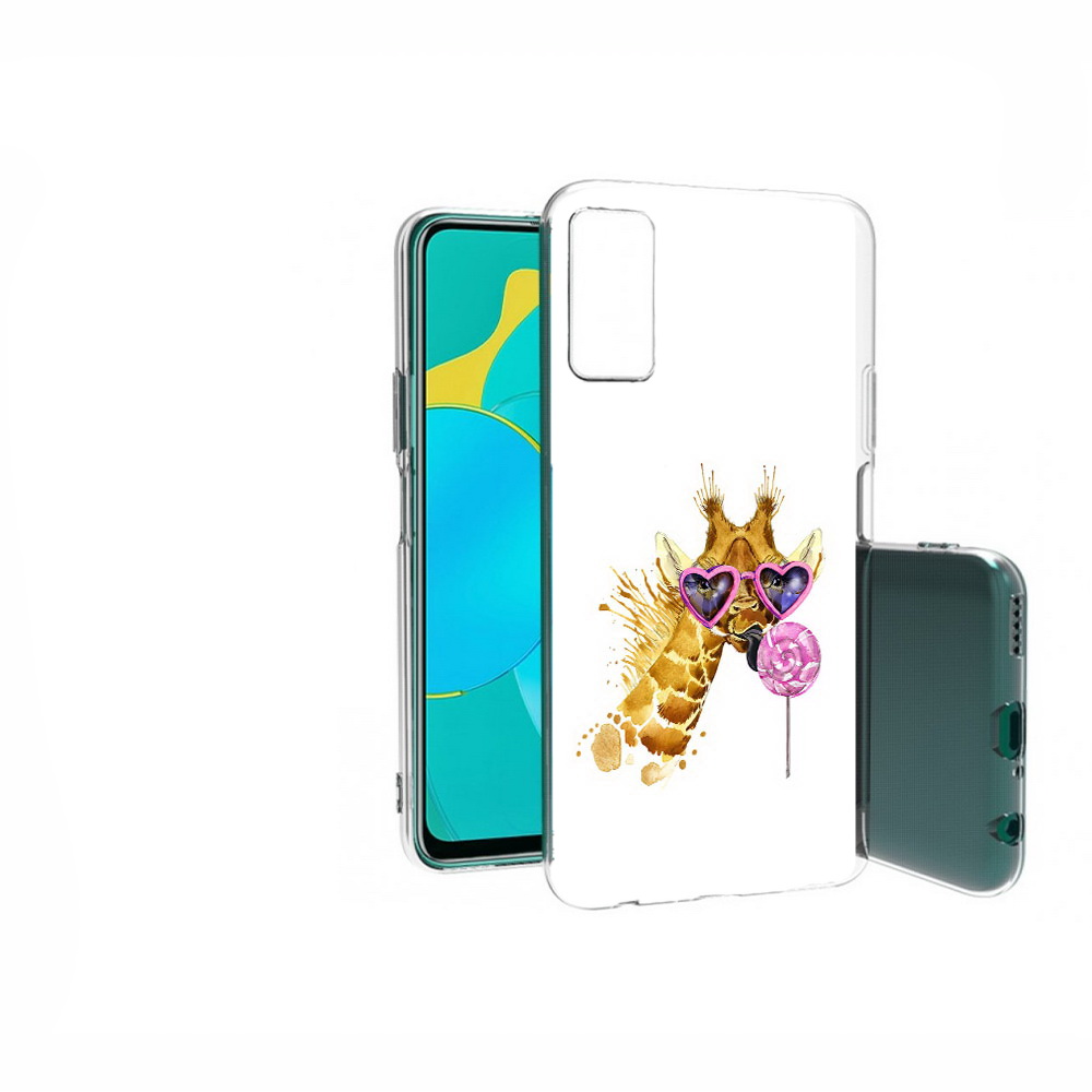 

Чехол MyPads Tocco для Huawei Honor 30S акварельный жираф, Прозрачный, Tocco