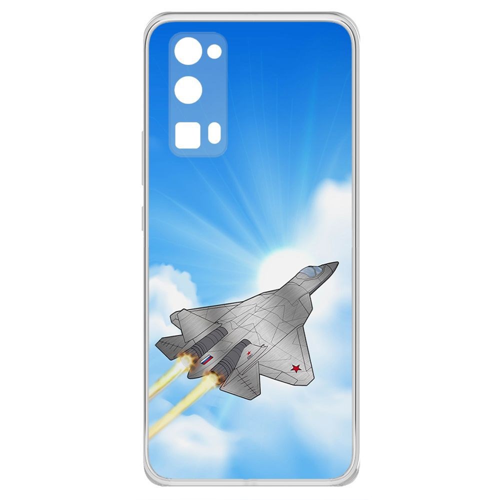 

Чехол-накладка Krutoff Clear Case СУ-57 для Honor 30 Pro +